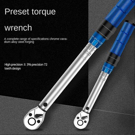 Clé dynamométrique à entraînement 1/2 pouce, couple préréglé 20-210 Nm, avec tête rotative, compatible avec les outils pour bougies d'allumage automobiles et motos. (1/5)
