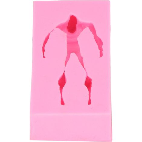 Moule en silicone pour corps masculin, moule à chocolat et fondant, modèle de muscle en silicone pour pâtisserie, création de figurine en silicone (1/5)