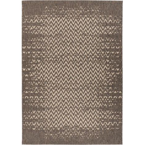 Tapis Tissé à Poils Plats "Splash" Marron 120 x 170 cm (1/3)