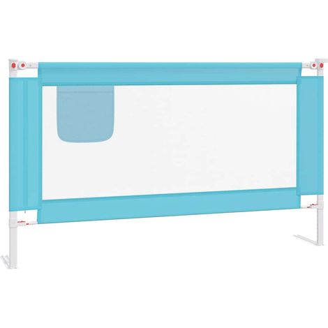 Toddler Safety Bed Rail Blue 140x25 cm Fabric vidaXL