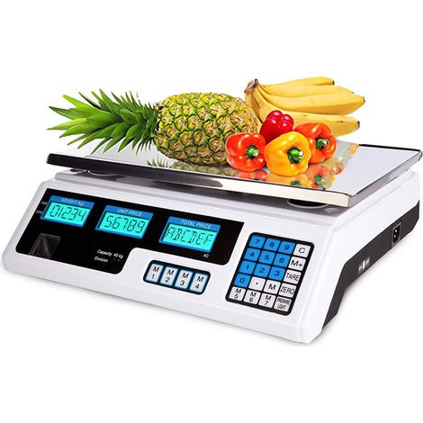 Bilancia Elettronica Professionale Digitale Da Banco Portata 40KG Display Led (1/4)