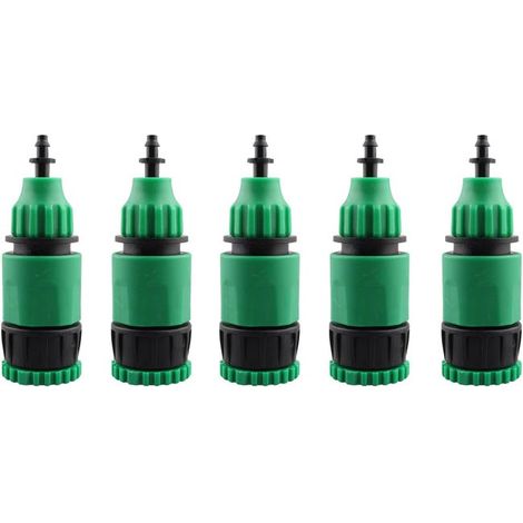 Kit di 5 raccordi a T versatili da 4/7 mm e 8/11 mm, connettori a innesto rapido e adattatori per rubinetti, accessori per l'irrigazione da giardino (1/5)