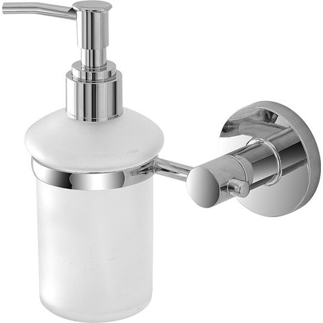 Dispenser sapone a muro in vetro satinato e metallo cromato Sprint (1/2)