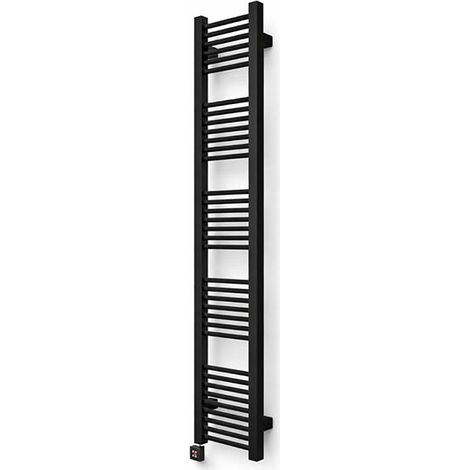 Sèche-serviette électrique programmable noir - HxL : 1460x230 mm - 400 Watt - MIK1460/230E1NP (1/5)