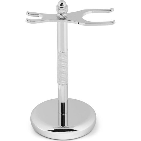 Porte-rasoir et porte-brosse en alliage de zinc argenté, support mural pour salle de bain, rangement de rasoir, brosse à dents et accessoires, organisation pratique (1/5)
