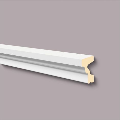 Alfeizar de ventana NMC FA12 DOMOSTYL Noel Marquet Moldura de fachada Marco para ventanas Perfil de fachada diseño atemporal clásico blanco 2 m (1/5)