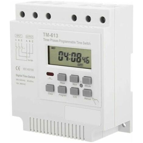 Minuterie Programable - Minuteur 380V TM-163 Commutateur de minuterie pour moteur triphasé 350v-420vAC,de dyk.