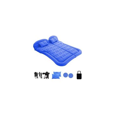 Matelas gonflable de voiture SUV - Matelas de camping épais et amélioré pour siège arrière/coffre avec pompe électrique, adaptateur domestique, 2 coussins + 2 repose-pieds (1/5)