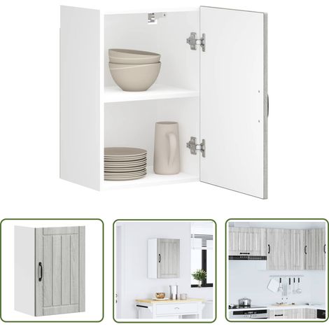 vidaXL Küchen-Hängeschrank Lucca Grau Sonoma Holzwerkstoff (1/5)