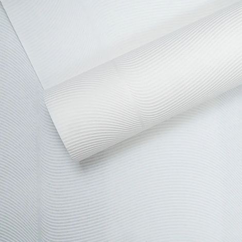 White Paintable Textured Wallpaper Plain Wave Effect Thick Paste The Wall Vinyl (1/4)