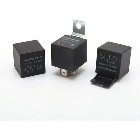Relais 40A 30A 12V 5 broches, à support optique, à support plastique, à support en fer, automobile 24V, à support en fer 12V - Relais 40/30A 5 broches 12V 5 broches à support en fer, universel pour us