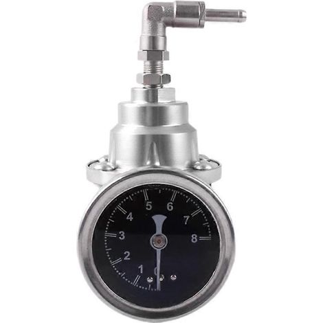 Régulateur de pression de carburant universel réglable pour compresseurs, soupape de régulation de pression d'essence pour pièces d'alimentation en carburant automobile Argent (1/5)
