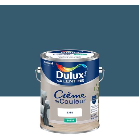Peinture Crème De Couleur Satin Bleu Paon 5L - Dulux Valentine