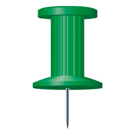 C.25AGUJAS PUSH PINS EXACOMPTA 10MM VERDE 14705E
