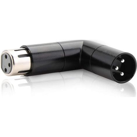Adaptateur XLR coudé rotatif 1 pièce, connecteurs mâle et femelle en L, adaptateur métallique avec 4 réglages (1/5)