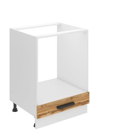 Belini Unterschrank Küche, Küchenunterschrank 60 cm Breite. SDP Küchenunterschrank ohne Arbeitsplatte. Küchenschrank ohne Tür, mit Schubladen, Wotan-Eiche (1/5)