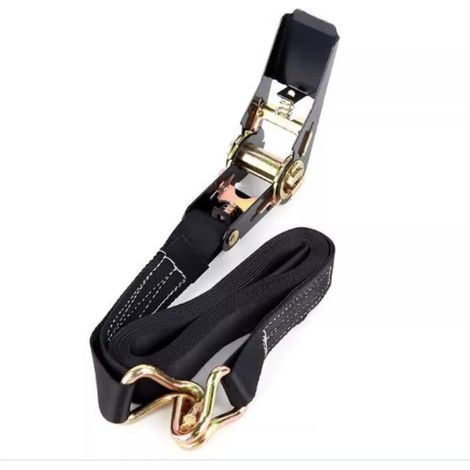 Sangles à came noires de 6 m  Sangle d'arrimage à cliquet pour barres de toit et remorques  Sangles d'arrimage réglables pour kayaks, planches de surf, canoës, vélos et motos  Résistance à la rupture 