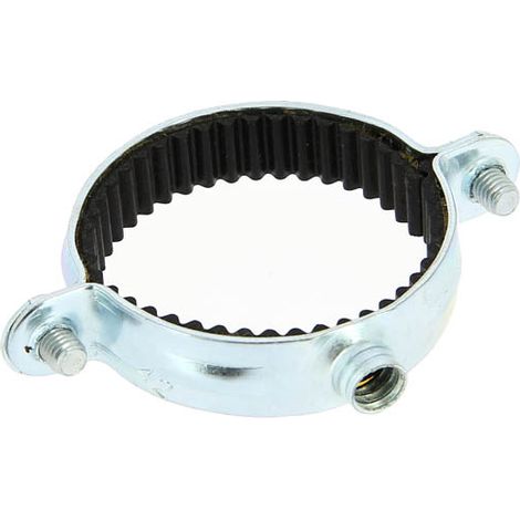 50 Colliers de fixation tube simple Isophonique acier zingué 7x150 - Ø42