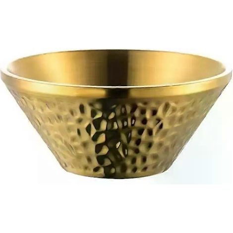 Bols à soupe isothermes en acier inoxydable SUS304, bols à glace à double paroi, texture martelée, compatibles micro-ondes et incassables. (1/4)