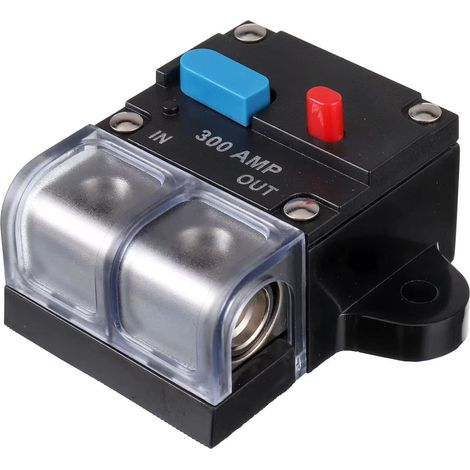 300A Disjoncteur réinitialisable 300A Disjoncteur à récupération automatique Bouton de réinitialisation manuel pour audio de voiture et protection des amplis (1/5)