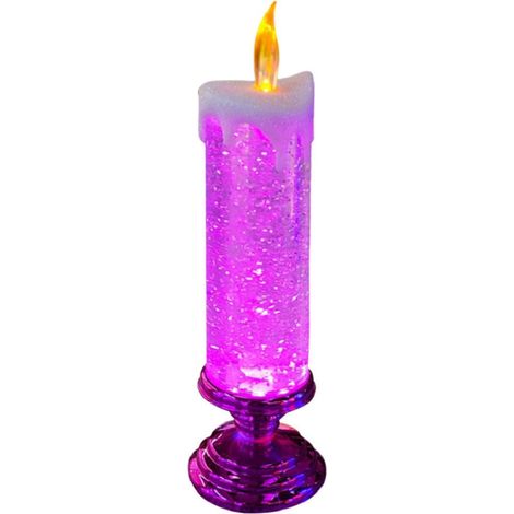 Lampe Bougie À Cire Remplie D Eau - LED Sans Flamme - Pour Décoration Intérieure Et Fêtes - 160 Ml (1/5)