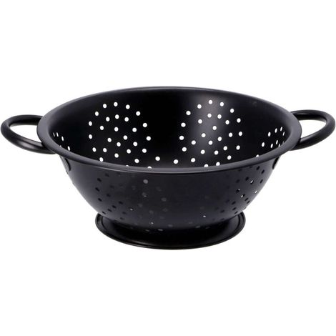 Panier en métal noir pour fruits et légumes, bol de 24 cm, imitation passoire