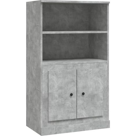 Credenza buffet cassettiera mobile contenitore organizer cucina soggiorno soggiorno alto 60 x 35,5 x 103,5 cm derivati del legno grigio 020034454