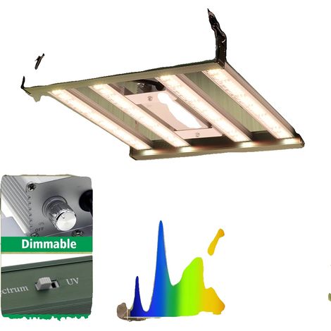 Lámpara de cultivo LED de espectro completo, 120 W, control de brillo mediante botón. (1/5)