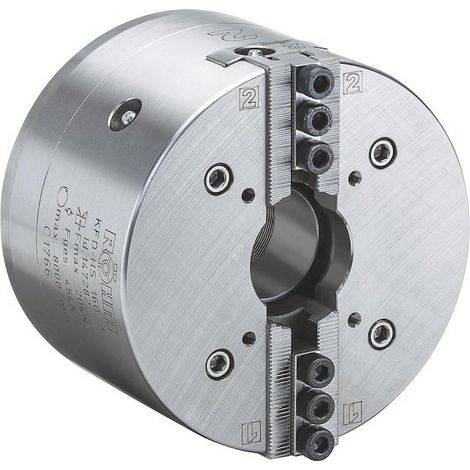 Röhm Kraftspannfutter KFD-HS 200, 2-Backen, Spitzverzahnung 90°, Zylindrische Zentrieraufnahme 170 - 147285 (1/5)