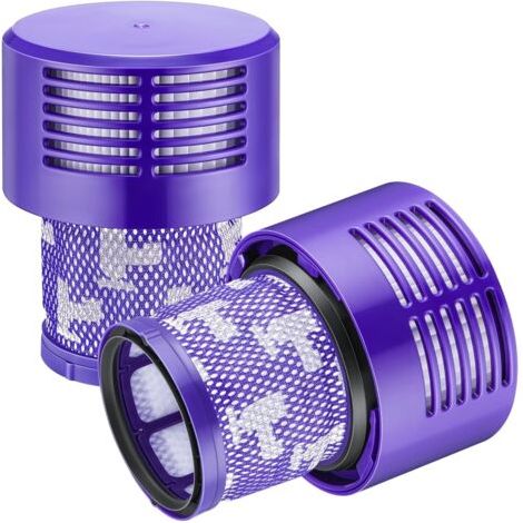 2 Paquet Lavables Réutilisables Filtre de Remplacement pour Dyson V10 Cyclone Animal Absolute Motorhead Total Clean Pro Extra Aspirateur Sans Fil avec Brosse de nettoyage (1/5)