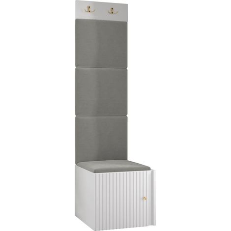 Conjunto para recibidor Hartford 386, Polo 894, 186x42x46cm, MDF, Aglomerado laminado, Tapiz, Colocada, Montada en la pared (1/5)