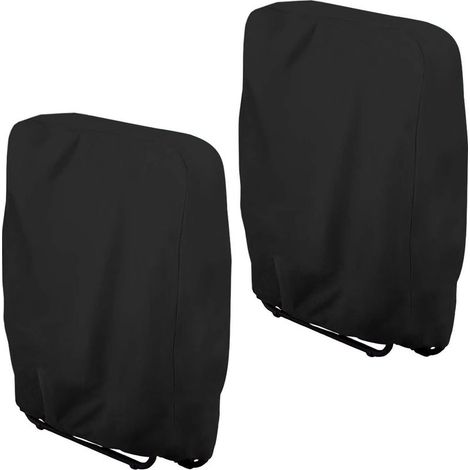 2 pièces housse de chaise pliante, 94x34x110 cm, tissu 210D Oxford imperméable, anti-UV, avec cordon de serrage, pour chaises longues et fauteuils extérieurs (1/5)