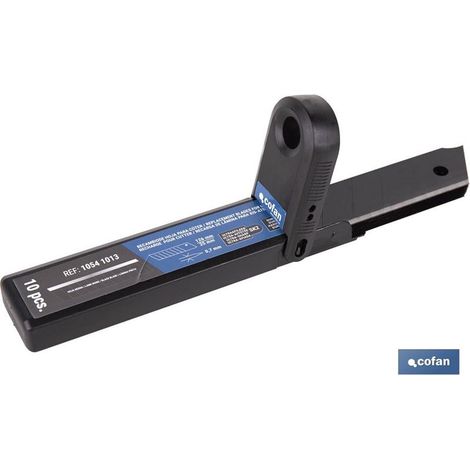 Lames de rechange en acier SK2 65HRC, 12,6 cm de long et 25 mm de large, noires pour cutters professionnels (Pack de 10 unités)