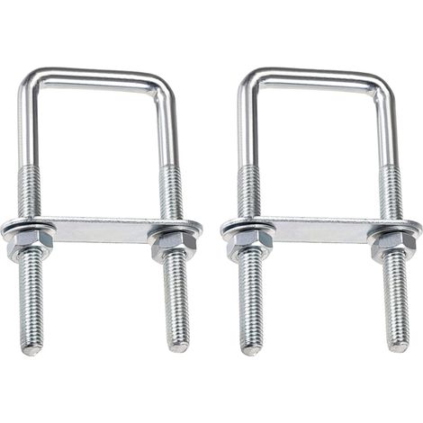 Boulons En U M8 U-Boulon 100x50mm Boulons En U En Acier Inoxydable Avec Écrou Cadre Et Rondelle, Boulon U Pour Marine Remorquage De Voiture Fixation De Planches Et De Tuyaux 2Pcs (1/5)