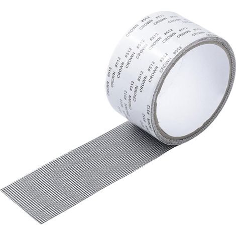 Moskitonetz-Reparaturband, 5 x 200 cm, selbstklebend, schwarz, Reparaturset für Fenster, Türen und Moskitonetzlöcher, stark klebend, wasserdicht und langlebig, grau