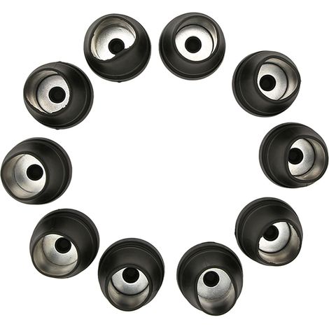 10 Embouts de Béquille en PVC Antidérapants pour Déambulateur, Canne et Chaise de Douche - 22mm Diamètre (1/5)