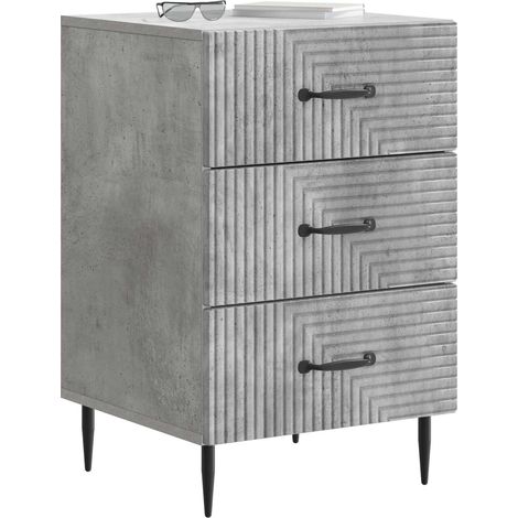 Maison Exclusive - Nachttisch Betongrau 43 x 41 x 66,5 cm Holzwer