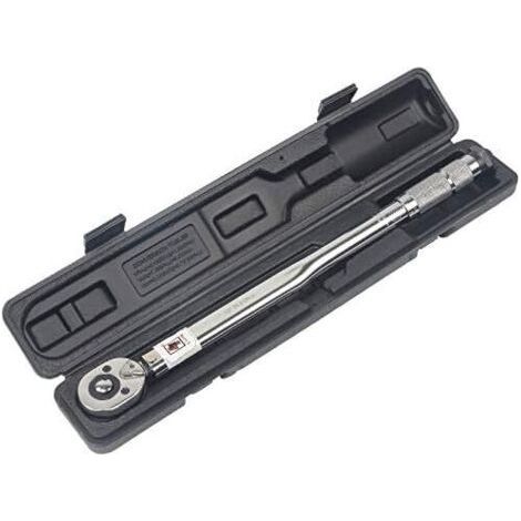 Clé dynamométrique 5-210 Nm – Mécanisme de précision bidirectionnel – Acier chrome vanadium – Compatible 1/4'', 3/8'', 1/2''