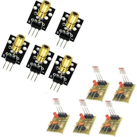 10PCS KY-008 650nm 5V Capteur Laser Module pour Arduino (1/5)