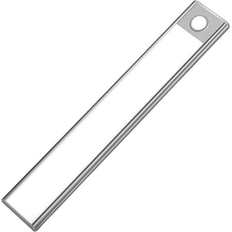 Lampe de Placard, Lumière Sans Fil, Rechargeable USB, Bande Magnetique Adhésive Veilleuse Placard Led Autocollant Convient à Armoires, Cuisines, Couloirs,Silver (1/3)