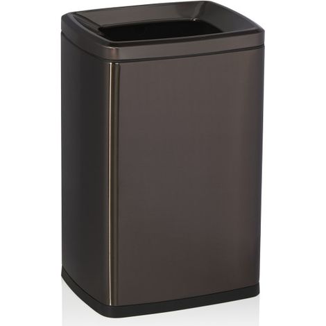 Poubelle 32 x 26,5 x 48 cm noir inox plastique - Was Germany (1/2)