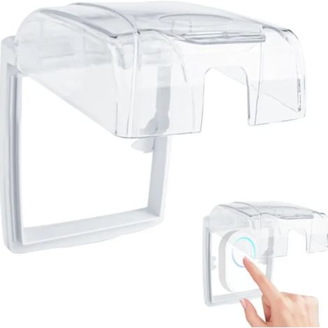 Couvercle Sonnette Exterieur - Etanche ABS avec Joint - Protection Pluie Humidite pour Sonnette WiFi - Dimensions 13 x 11 x 7 cm - 1 Unite
