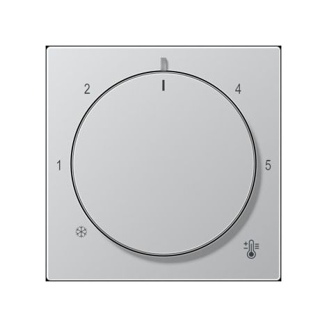 Jung Cache pour thermostat, thermoplastique laqué, série A, aluminium A 1749 BF AL