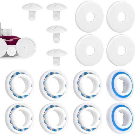 Kit reconstruction nettoyeur piscine Polaris 280/180 - 8 roulements C60, 4 vis C55, 4 rondelles C64 (1/5)