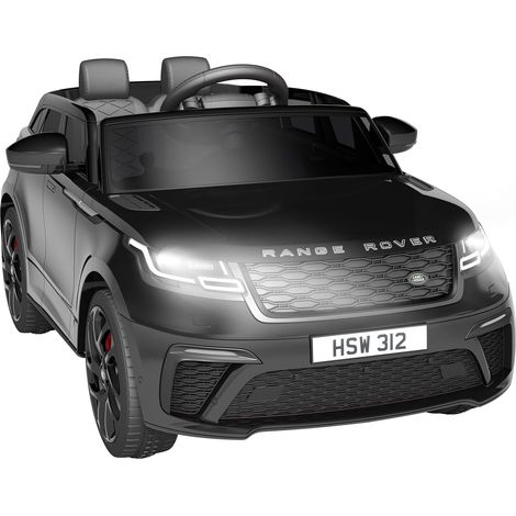 Voiture Électrique Enfants sous Licence Land Rover, 12V Véhicule Électrique Enfant avec Télécommande, Musique,  MP3, 3 Vitesses, Phare LED, Klaxon, pour Enfants 3+ ans Noir (1/5)