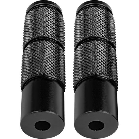 Paire de repose-pieds ronds moto en alliage d'aluminium, accessoire de personnalisation bleu, 2 pièces, cale-pieds de rechange (1/5)