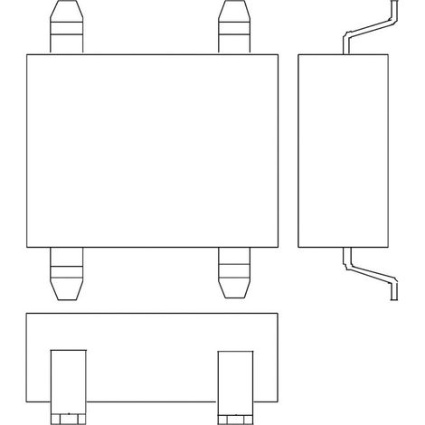 Infineon Technologies DF02S Brückengleichrichter EDIP-4 200 V 1 A Einphasig