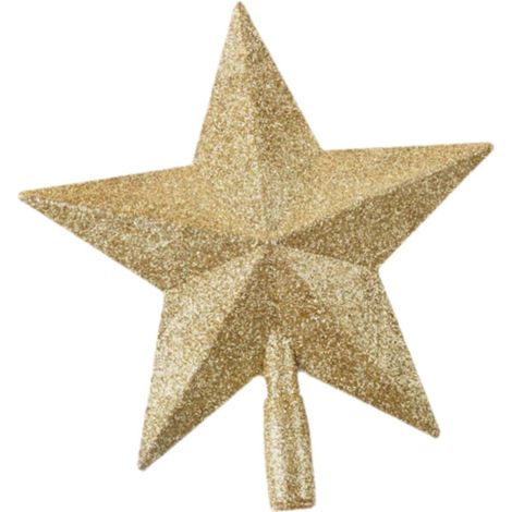 Étoile Décorative - Pour Sommet Arbre De Noël - En PP Doré - 25 cm - Idéale Pour Fenêtre Table Festive Ou Salon (1/5)
