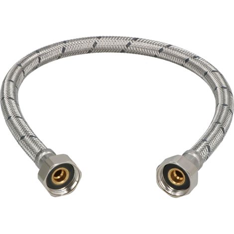 KOTARBAU® Flexible Robinet 1/2"x1/2" - Tuyau Robinet 50cm - Acier Inoxydable - Rallonge Robinet Cuisine Flexible - Tuyau Robinet Cuisine Flexible - Tuyau Flexible Plomberie - Argent (1/4)