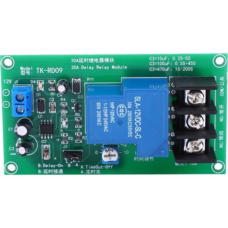 30A DC 12V Détraginage Timing Module Module Timer Board 0,1 à 5 secondes (1/5)